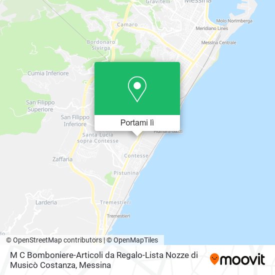 Mappa M C Bomboniere-Articoli da Regalo-Lista Nozze di Musicò Costanza