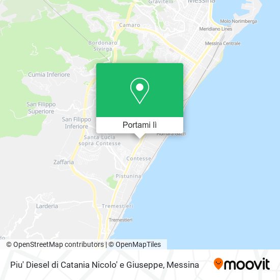 Mappa Piu' Diesel di Catania Nicolo' e Giuseppe