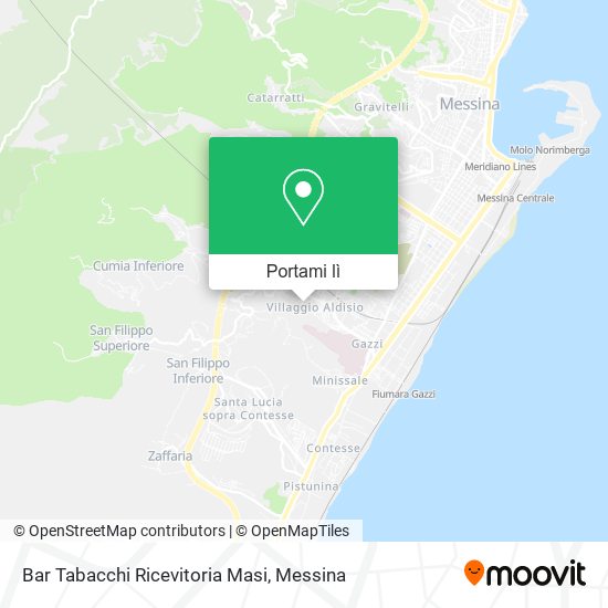 Mappa Bar Tabacchi Ricevitoria Masi