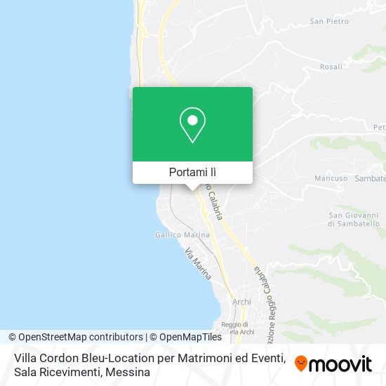 Mappa Villa Cordon Bleu-Location per Matrimoni ed Eventi, Sala Ricevimenti