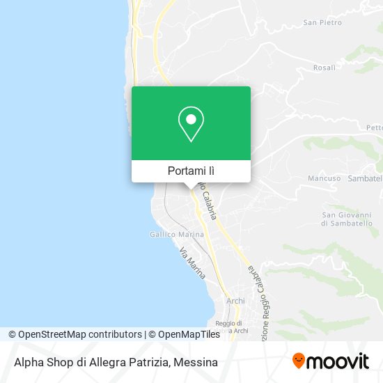 Mappa Alpha Shop di Allegra Patrizia