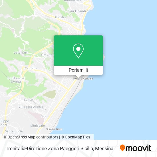 Mappa Trenitalia-Direzione Zona Paeggeri Sicilia