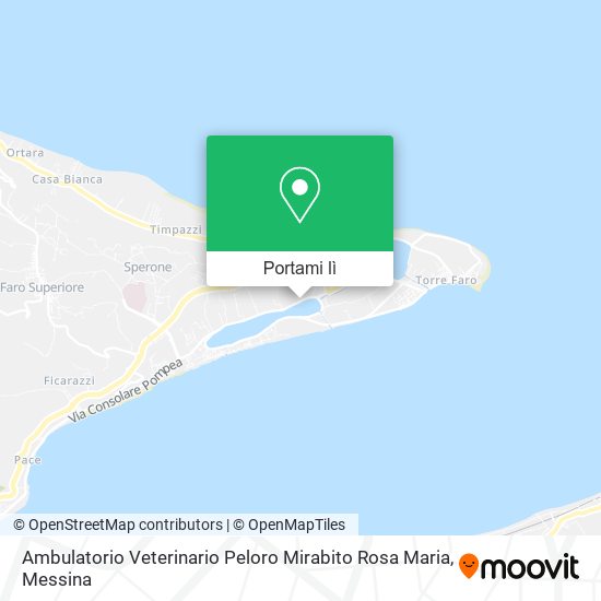 Mappa Ambulatorio Veterinario Peloro Mirabito Rosa Maria