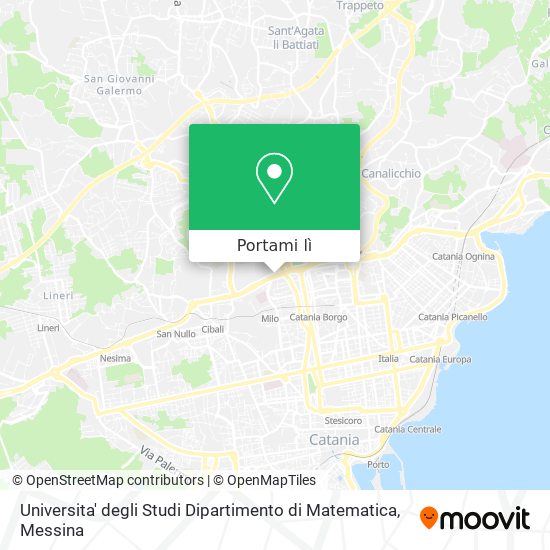 Mappa Universita' degli Studi Dipartimento di Matematica