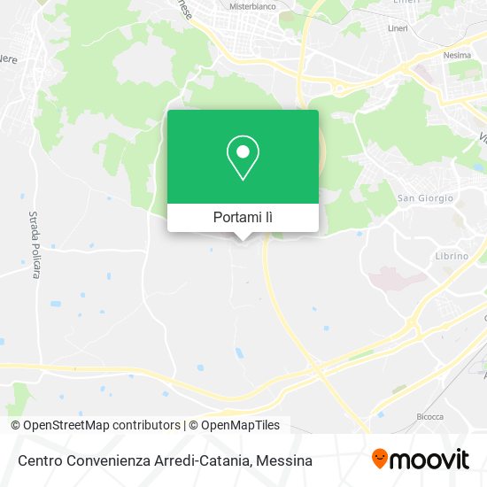 Mappa Centro Convenienza Arredi-Catania