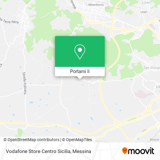 Mappa Vodafone Store Centro Sicilia