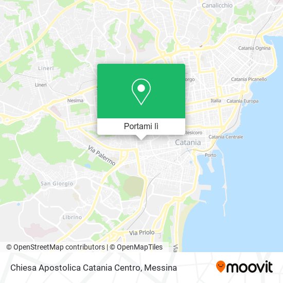 Mappa Chiesa Apostolica Catania Centro