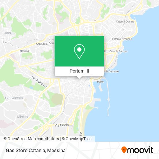 Mappa Gas Store Catania