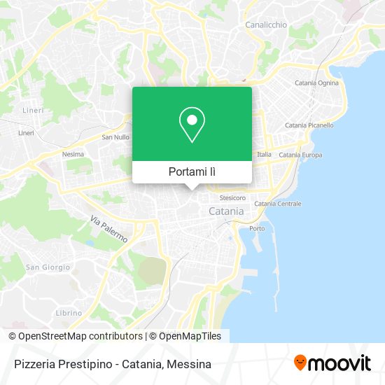 Mappa Pizzeria Prestipino - Catania