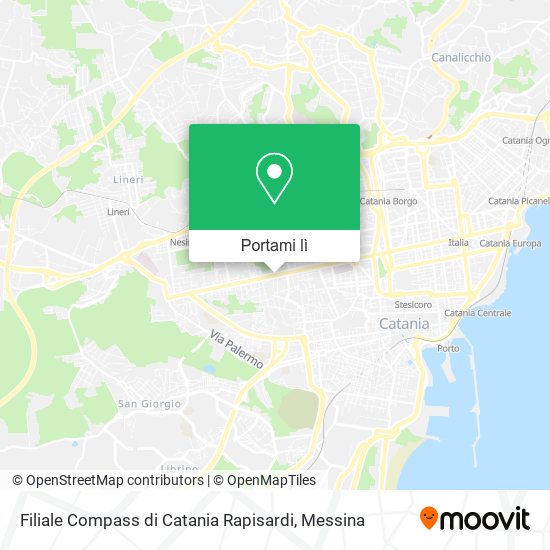 Mappa Filiale Compass di Catania Rapisardi