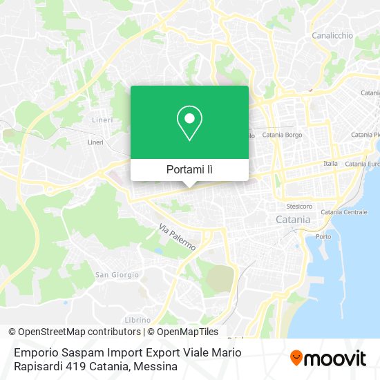 Mappa Emporio Saspam Import Export Viale Mario Rapisardi 419 Catania