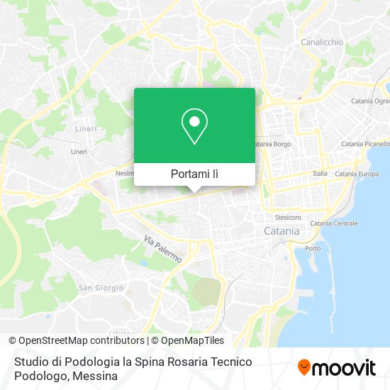 Mappa Studio di Podologia la Spina Rosaria Tecnico Podologo