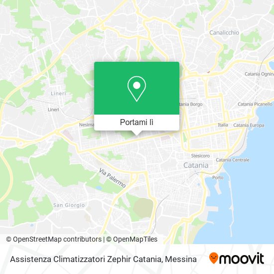 Mappa Assistenza Climatizzatori Zephir Catania