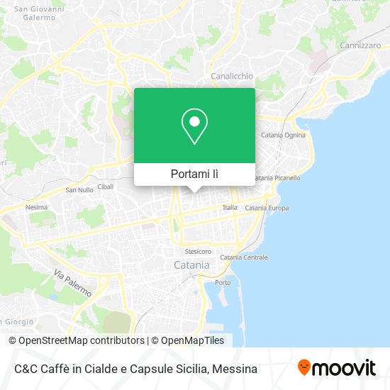 Mappa C&C Caffè in Cialde e Capsule Sicilia