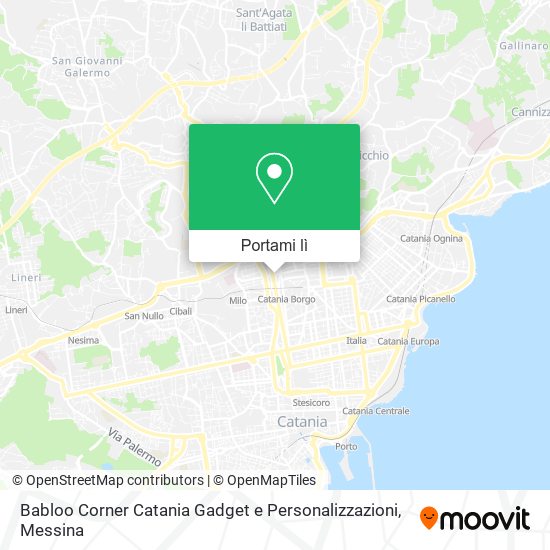 Mappa Babloo Corner Catania Gadget e Personalizzazioni