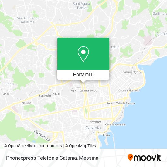Mappa Phonexpress Telefonia Catania
