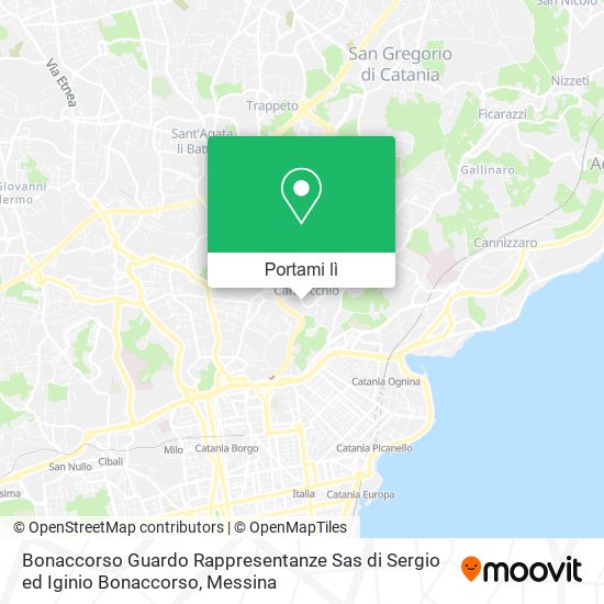 Mappa Bonaccorso Guardo Rappresentanze Sas di Sergio ed Iginio Bonaccorso