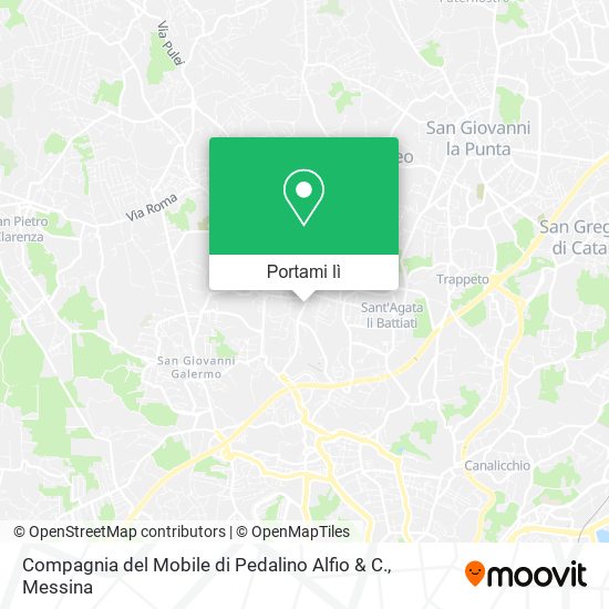 Mappa Compagnia del Mobile di Pedalino Alfio & C.