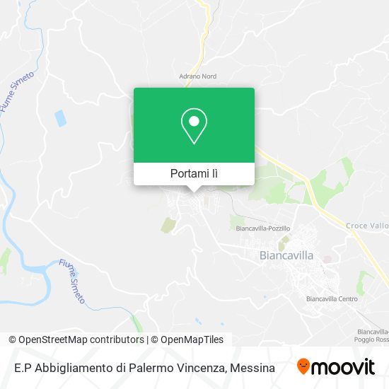 Mappa E.P Abbigliamento di Palermo Vincenza