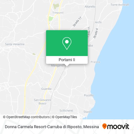 Mappa Donna Carmela Resort-Carruba di Riposto
