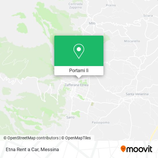 Mappa Etna Rent a Car