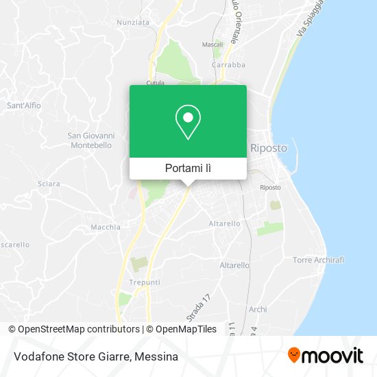 Mappa Vodafone Store Giarre