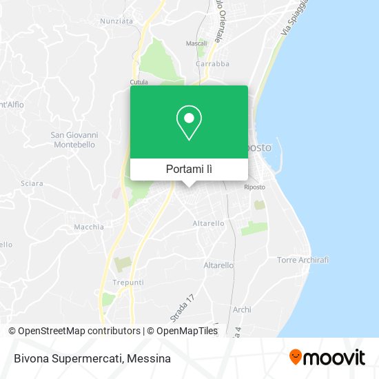 Mappa Bivona Supermercati