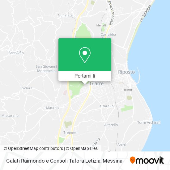 Mappa Galati Raimondo e Consoli Tafora Letizia