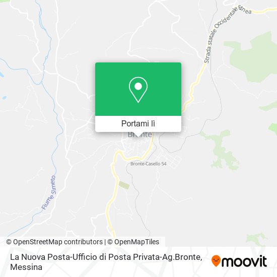 Mappa La Nuova Posta-Ufficio di Posta Privata-Ag.Bronte