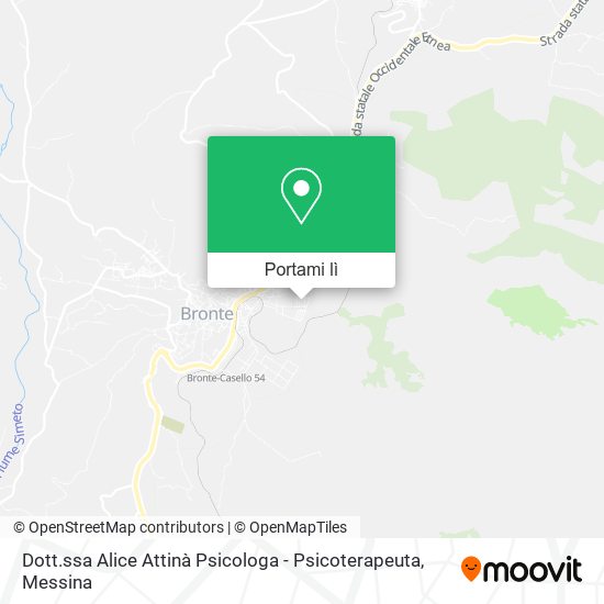 Mappa Dott.ssa Alice Attinà Psicologa - Psicoterapeuta