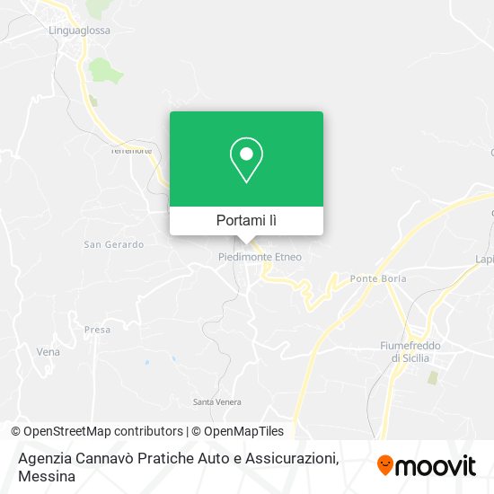 Mappa Agenzia Cannavò Pratiche Auto e Assicurazioni