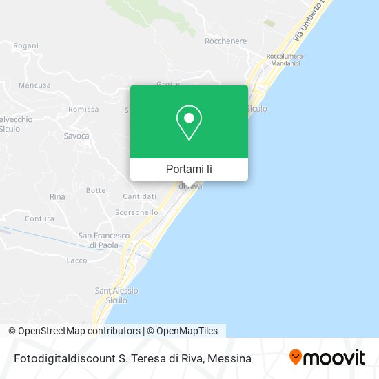 Mappa Fotodigitaldiscount S. Teresa di Riva