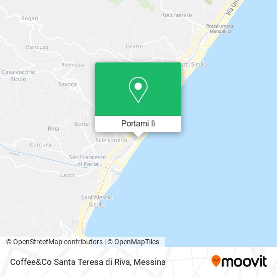 Mappa Coffee&Co Santa Teresa di Riva