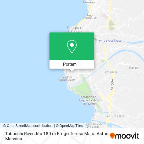 Mappa Tabacchi Rivendita 180 di Errigo Teresa Maria Astrid