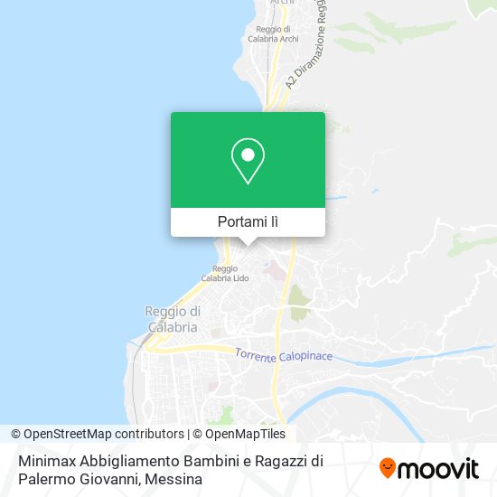 Mappa Minimax Abbigliamento Bambini e Ragazzi di Palermo Giovanni