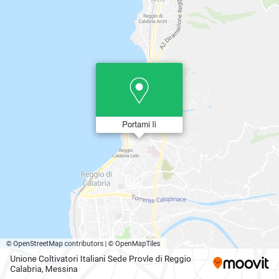 Mappa Unione Coltivatori Italiani Sede Provle di Reggio Calabria