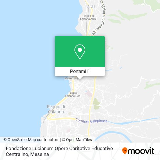 Mappa Fondazione Lucianum Opere Caritative Educative Centralino