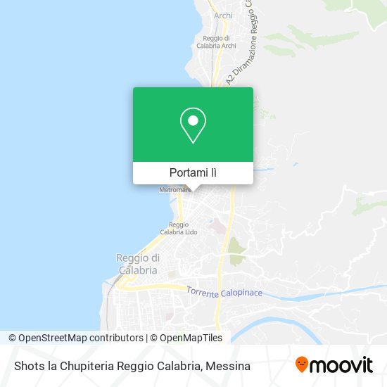 Mappa Shots la Chupiteria Reggio Calabria