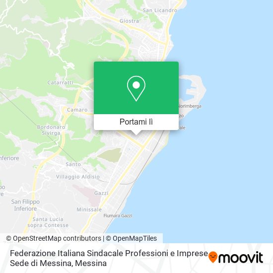 Mappa Federazione Italiana Sindacale Professioni e Imprese Sede di Messina