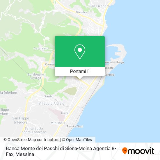 Mappa Banca Monte dei Paschi di Siena-Meina Agenzia 8-Fax