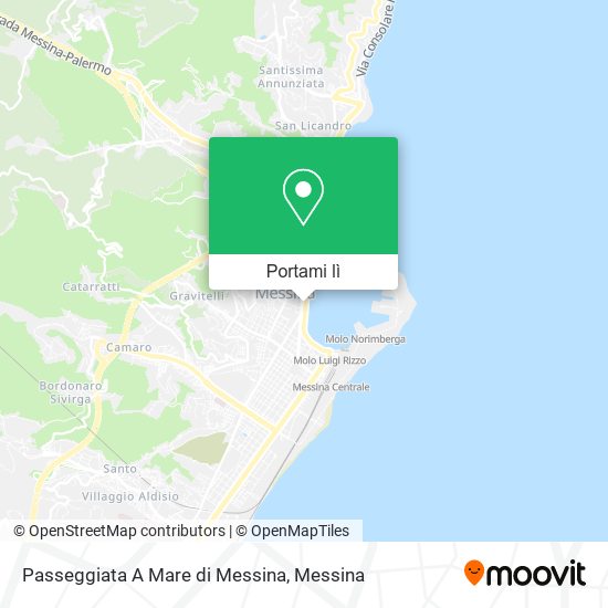 Mappa Passeggiata A Mare di Messina