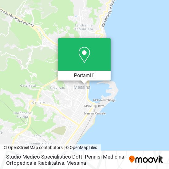 Mappa Studio Medico Specialistico Dott. Pennisi Medicina Ortopedica e Riabilitativa