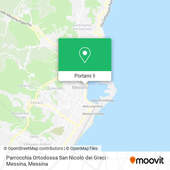 Mappa Parrocchia Ortodossa San Nicolò dei Greci - Messina