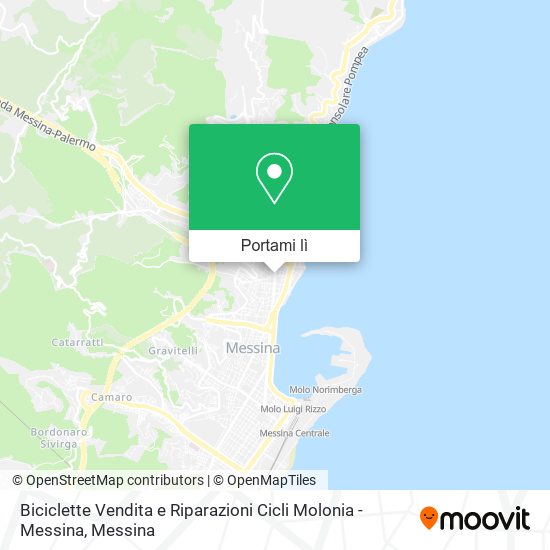 Mappa Biciclette Vendita e Riparazioni Cicli Molonia - Messina