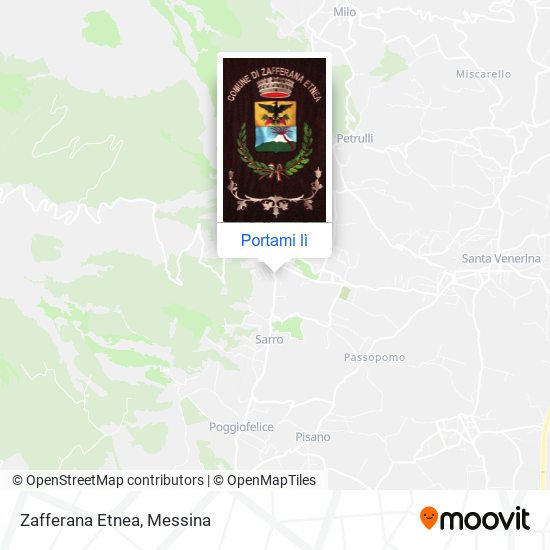 Mappa Zafferana Etnea