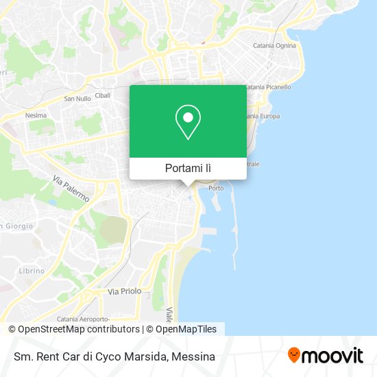 Mappa Sm. Rent Car di Cyco Marsida