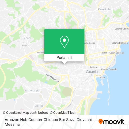 Mappa Amazon Hub Counter-Chiosco Bar Sozzi Giovanni