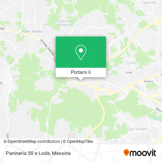 Mappa Panineria 30 e Lode