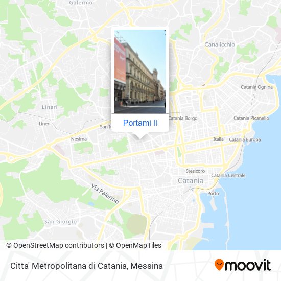 Mappa Citta' Metropolitana di Catania