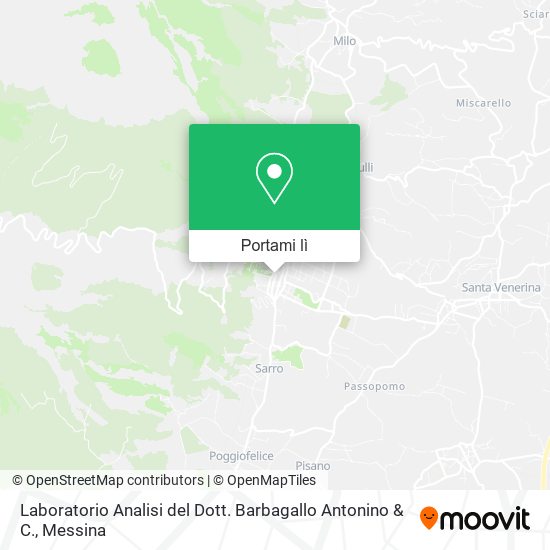 Mappa Laboratorio Analisi del Dott. Barbagallo Antonino & C.